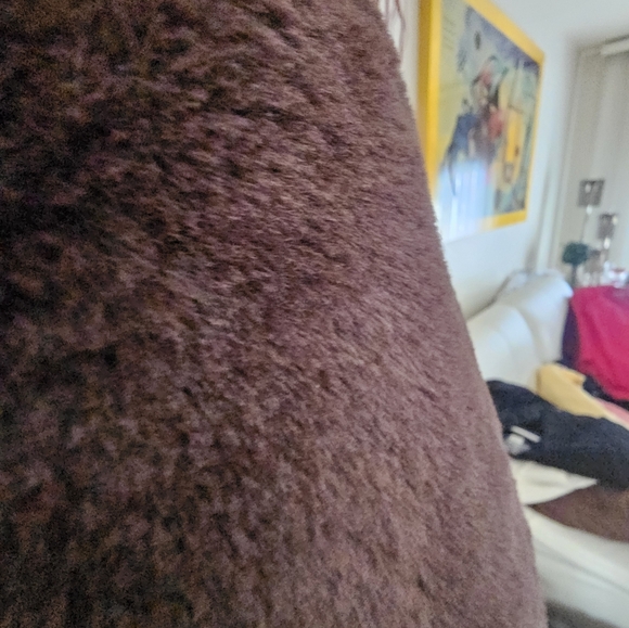 Plush Brown Faux Fur Jacket- Brand NEW never worn
